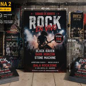 Flyer DINA 2 60x80 cm impresión offset a todo color para carteles publicitarios y evento