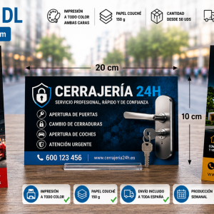 Flyer DINA DL (10 x 20 cm) – 5.000 unidades a todo color