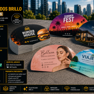 Abanicos plastificado brillo 1000uds