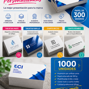 Tarjetas de visita personalizadas